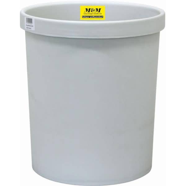Sicherheitspapierkorb 18l hellgrau schwer entflammbar