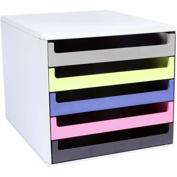 Schubladenbox La Natura 5 Schübe RC-Kunststoff grau/sortiert