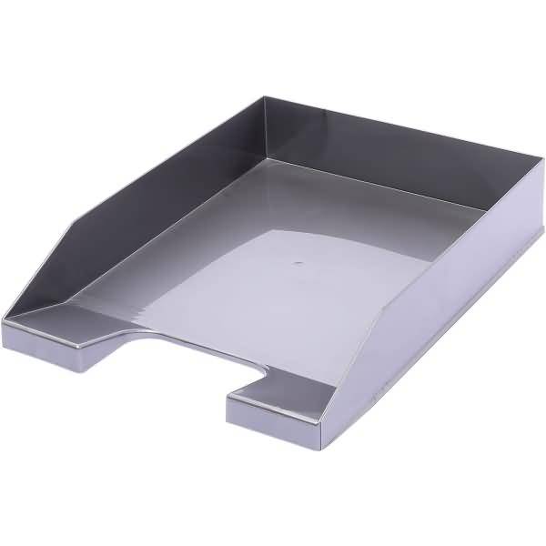 Briefablage A4 stapelbar silber