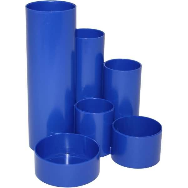 Stifteköcher 6 Röhren basic-blau