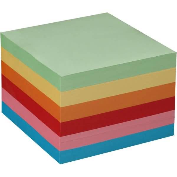 Zettelkasten-Ersatzeinlage 9,8x9,8cm 700 Blatt farbig