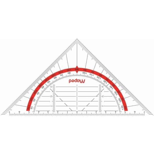 Geodreieck Geo-Flex Plastik 16cm transparent Kunststoff-Etui