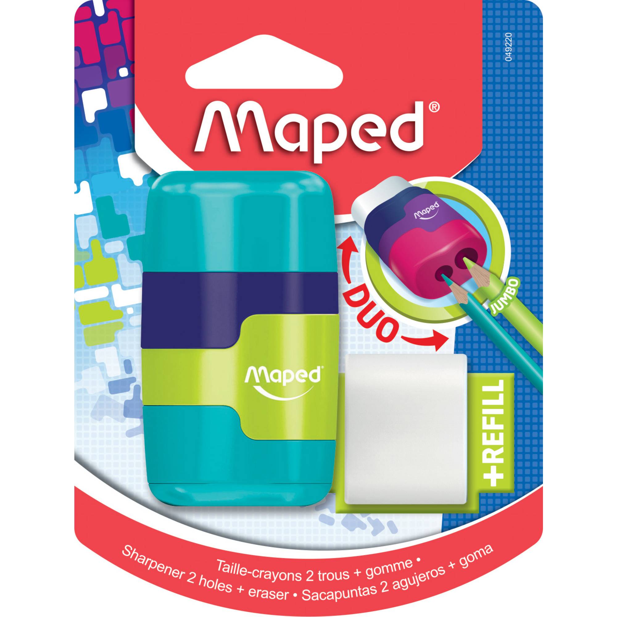 Maped Radierer/Anspitzer 2in1 Connect 049220 sort.