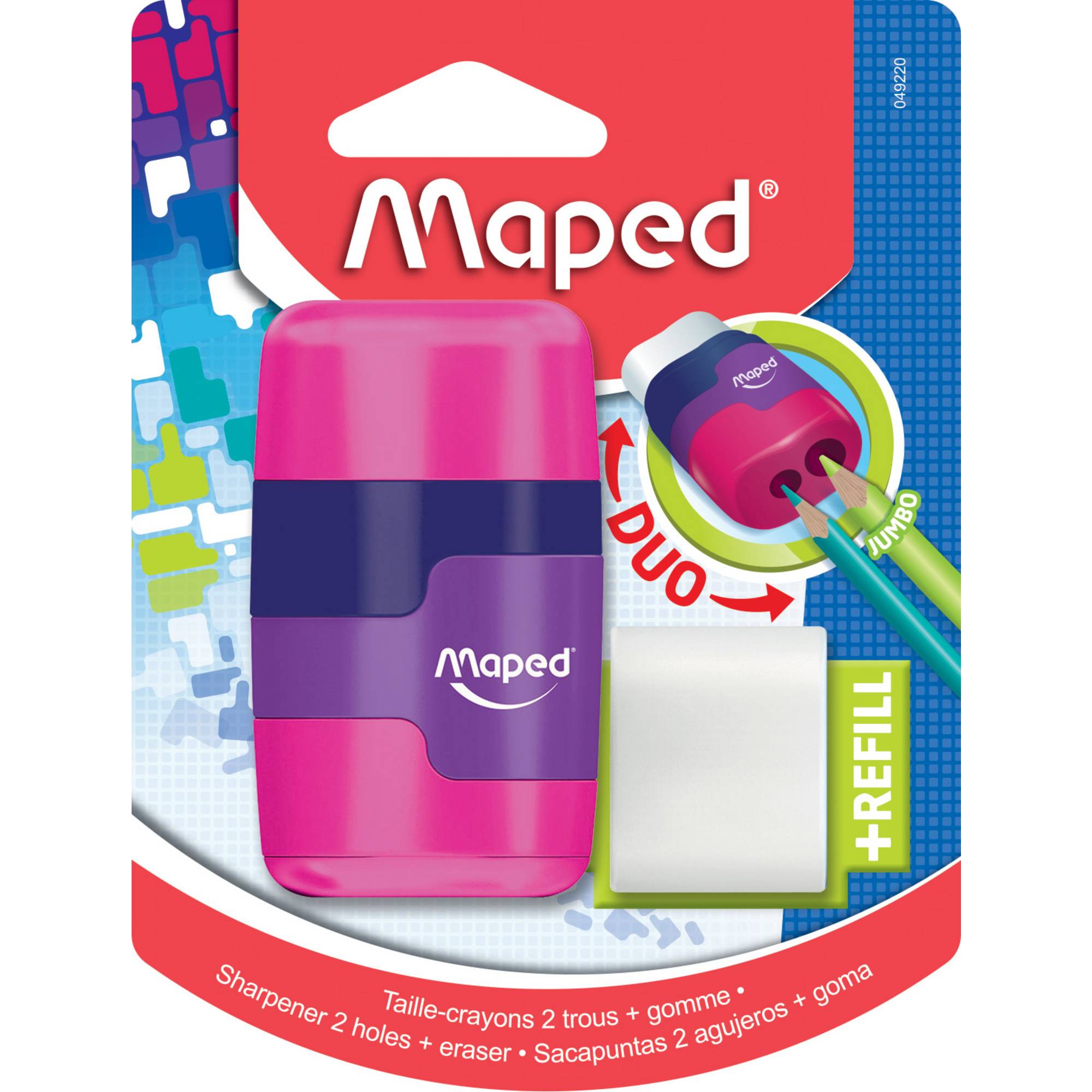 Maped Radierer/Anspitzer 2in1 Connect 049220 sort.