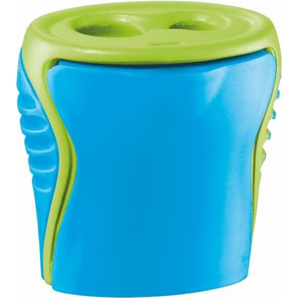 Spitzer mit Auffangbehälter Boogy 2 Stiftgrößen farbig sortiert