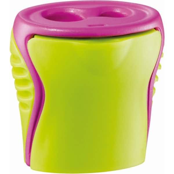 Spitzer mit Auffangbehälter Boogy 2 Stiftgrößen farbig sortiert