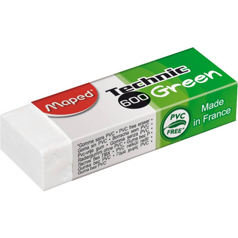 Maped Kunststoff-Radierer Technic 600 Green, 20er Display