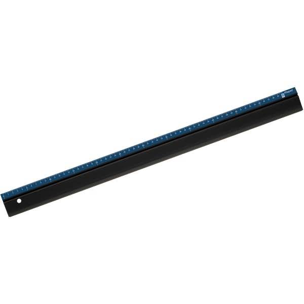 Schneidelineal Profila eloxiertes Aluminium 60 cm schwarz/blau Blister