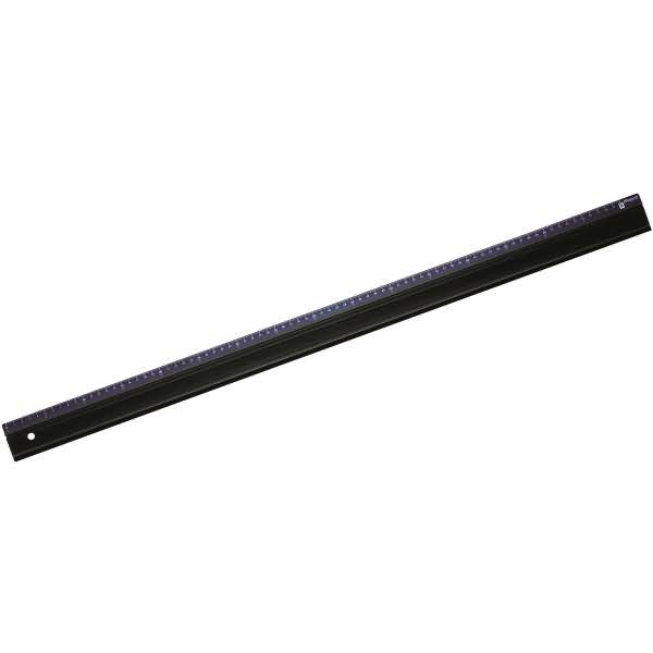 Schneidelineal Profila eloxiertes Aluminium 80 cm schwarz/blau Blister