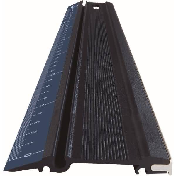 Schneidelineal Profila eloxiertes Aluminium 80 cm schwarz/blau Blister