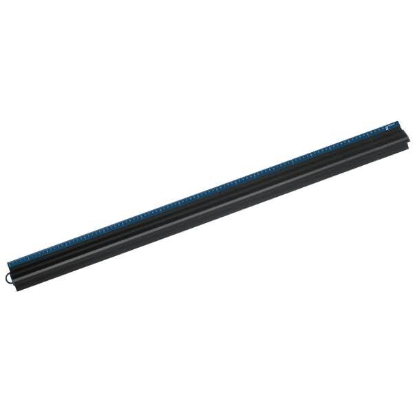 Schneidelineal Quadra eloxiertes Aluminium 100 cm schwarz/blau Blister