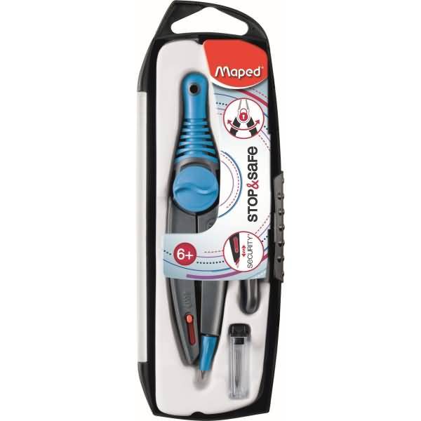 Zirkelkasten 3-teilig Stop & Safe farbig sortiert 1 Minenbehälter + 1 Spitzer