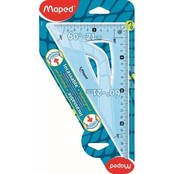 Zeichendreieck 60 Grad Flex 21cmfarbig sortiert Blister