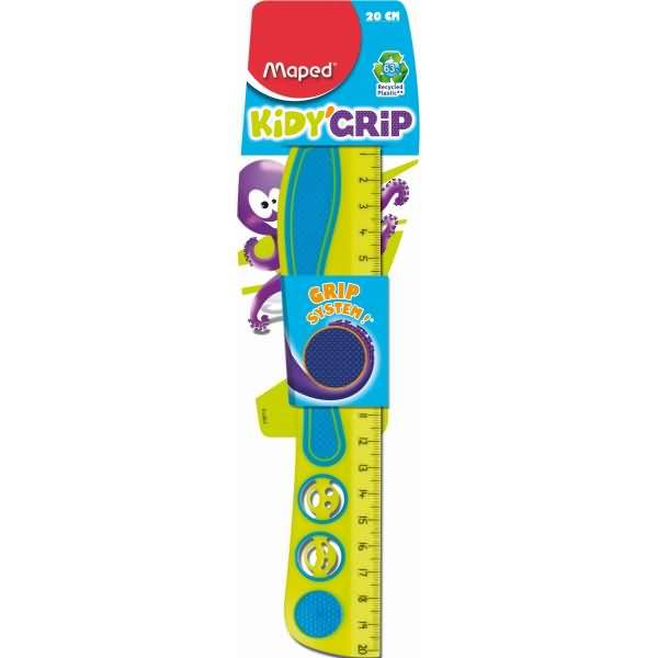 Lineal Kidy Grip 67% recycelter Kunststoff 20 cm sortiert