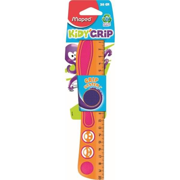 Lineal Kidy Grip 67% recycelter Kunststoff 20 cm sortiert