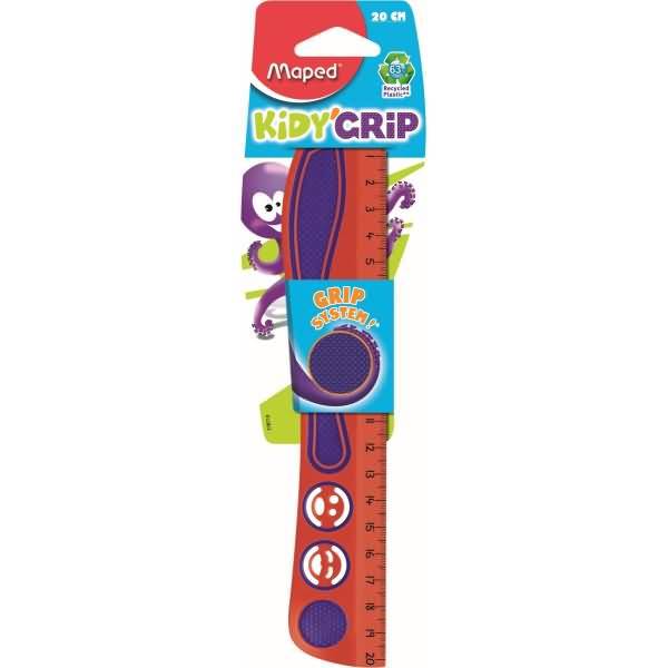 Lineal Kidy Grip 67% recycelter Kunststoff 20 cm sortiert