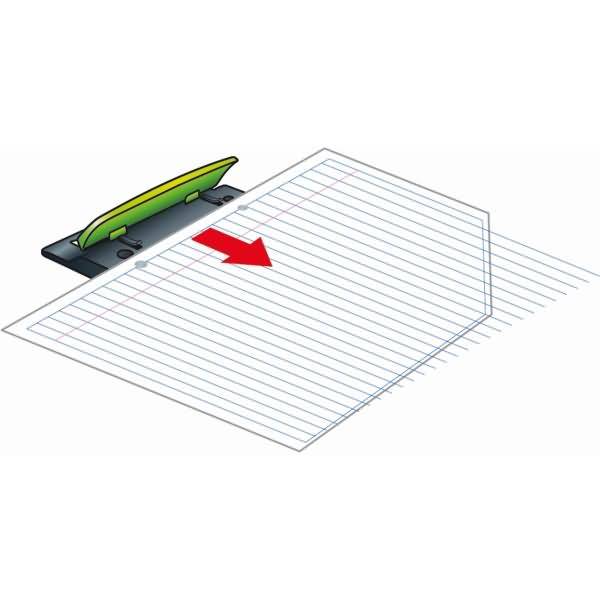 Flachlocher Greenlogic 72% Recycling-Stoffe 3 Blatt schwarz/grün
