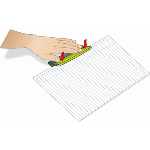 Flachlocher Greenlogic 72% Recycling-Stoffe 3 Blatt schwarz/grün