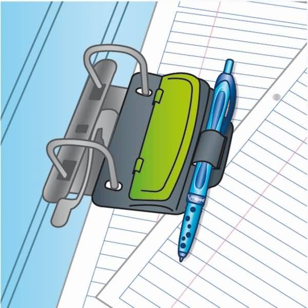 Flachlocher Greenlogic 72% Recycling-Stoffe 3 Blatt schwarz/grün