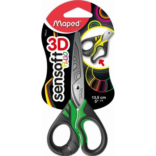 Schere Sensoft Fluo 13 cm farbig sortiert