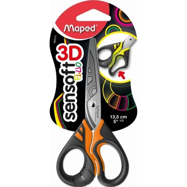 Schere Sensoft Fluo 13 cm farbig sortiert