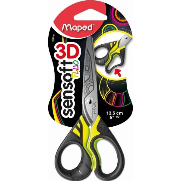 Schere Sensoft Fluo 13 cm farbig sortiert