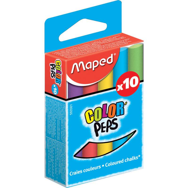 Maped Wandtafelkreide COLOR'PEPS, rund, farbig sortiert