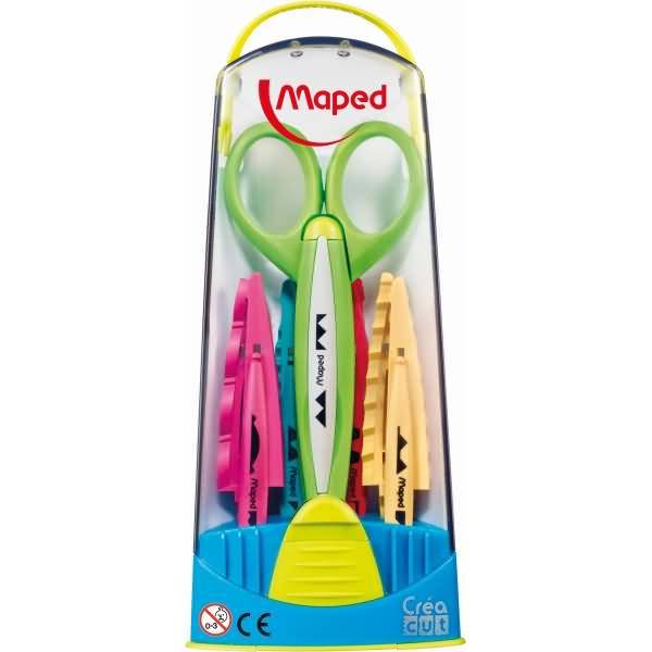 Schere Kombibox 1xScherengestell 5xWechselklingen farbig sortiert