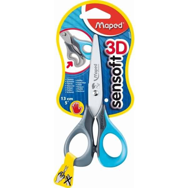 Schere Sensoft Linkshänder 13 cm farbig sortiert