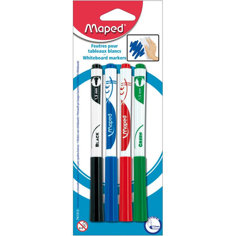 Maped Whiteboard-Marker Marker'Peps, 4er Blisterkarte