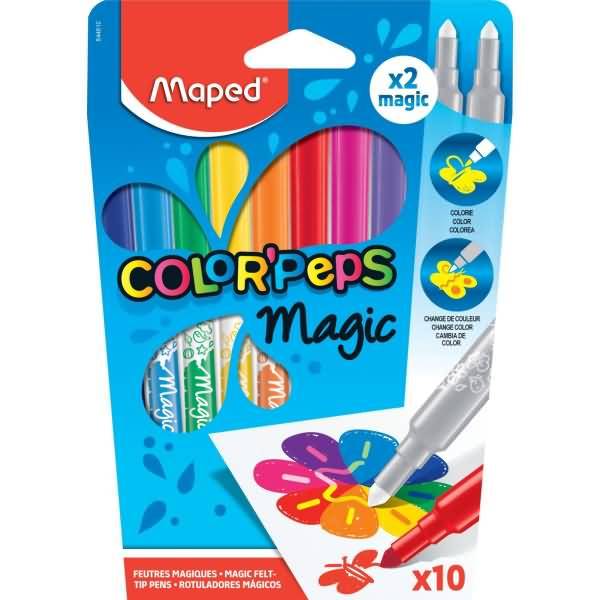 Filzstift Magic Color'Peps dünn+ breit VE=8 Farben + 2x Magic Blister
