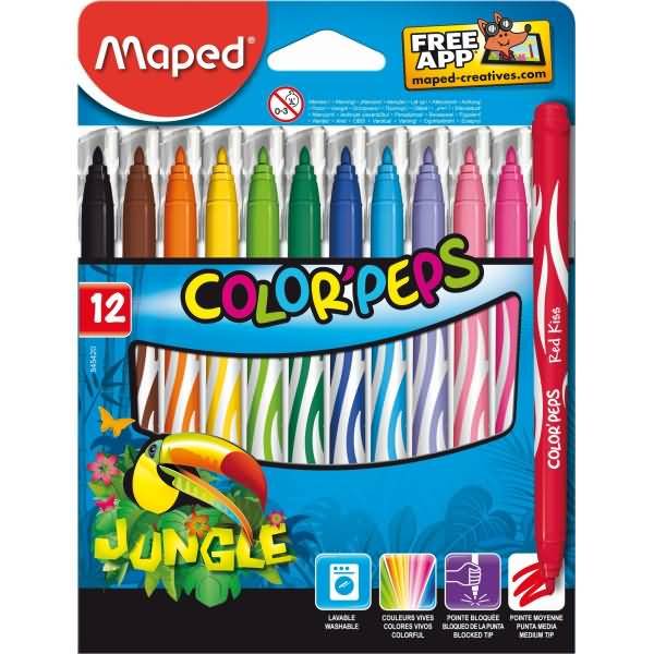 Filzstift Color'Peps Jungle 2,8mm farbig sortiert VE=12 Stück Blister