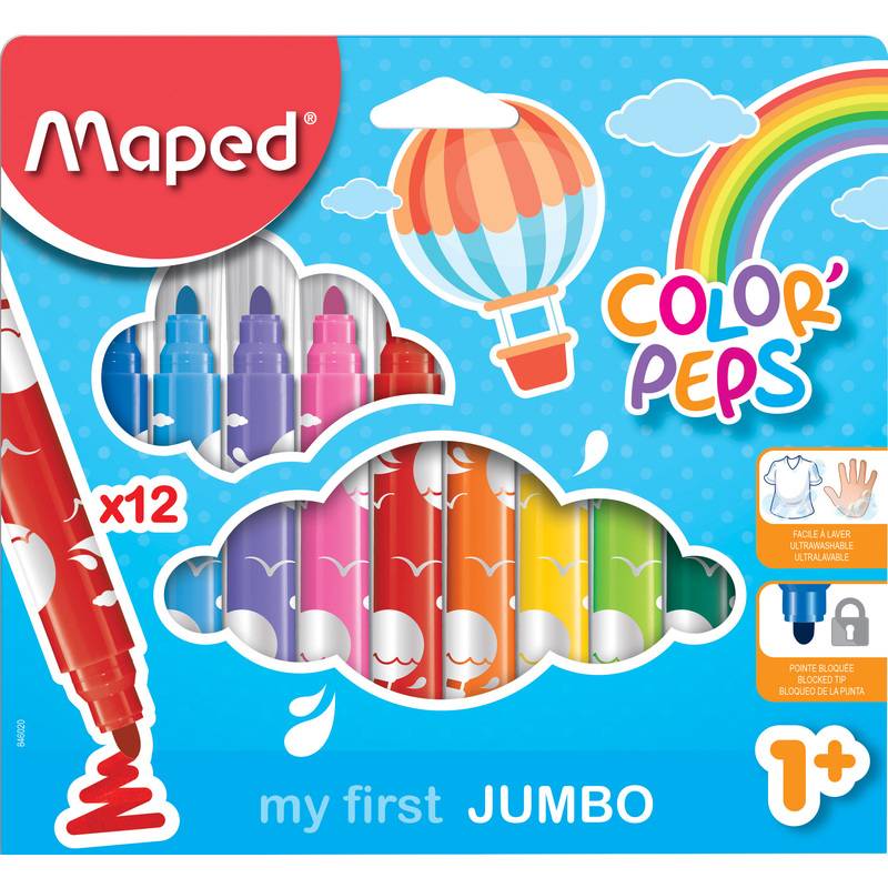 Maped my first Fasermaler COLOR'PEPS JUMBO, 12er Kartonetui