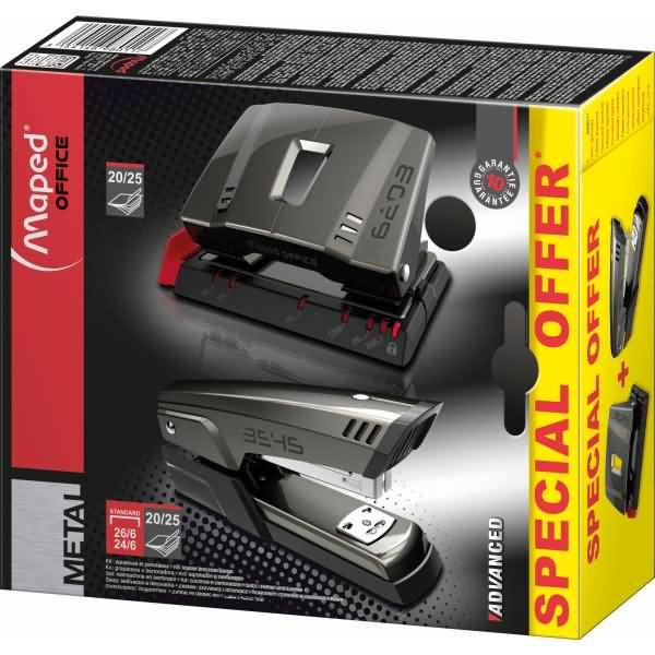 Schreibtischset Locher + Hefter Advanced Metall grau