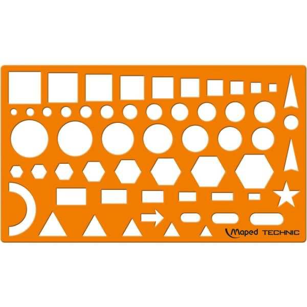 Schablone Nomogramm orange-transparent