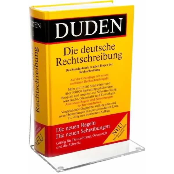 Buchstütze Acryl glasklar VE=2 Stück