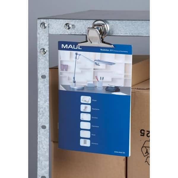 Briefklemmer Maulpro 75mm mit Kraftmagnet nickel VE=3 Stück