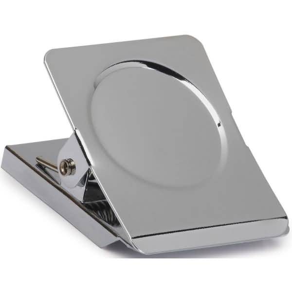 Papier-Klemmer mit Magnet 40mm hellsilber