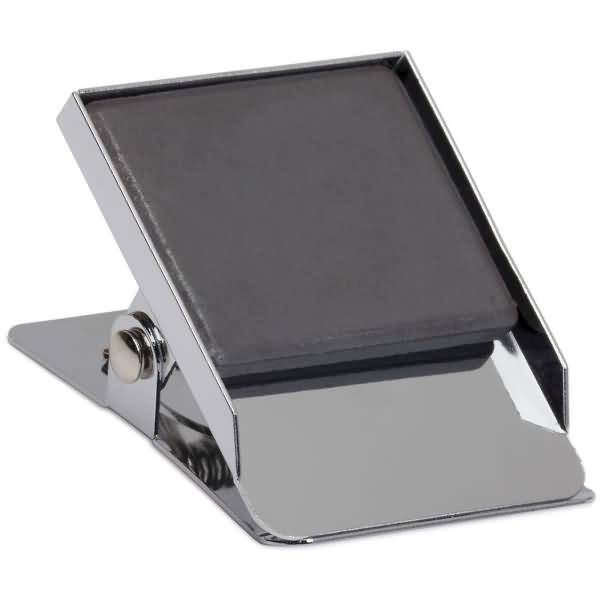 Papier-Klemmer mit Magnet 40mm hellsilber
