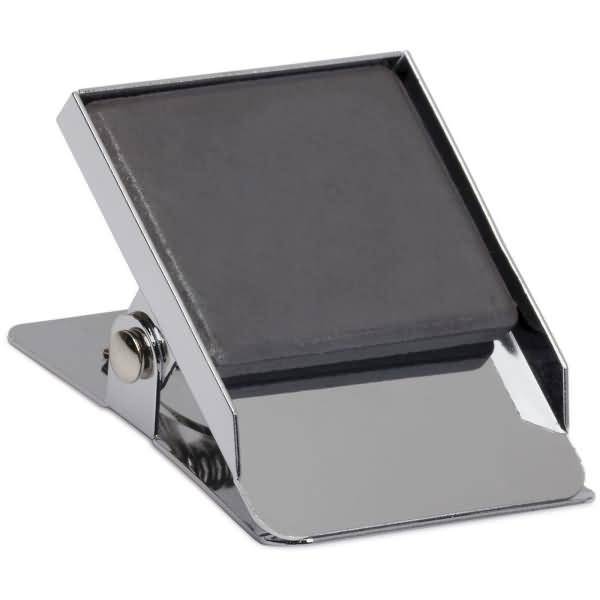 Papier-Klemmer mit Magnet 40mm hellsilber Beutel mit Kopfkarte VE=2 Stück
