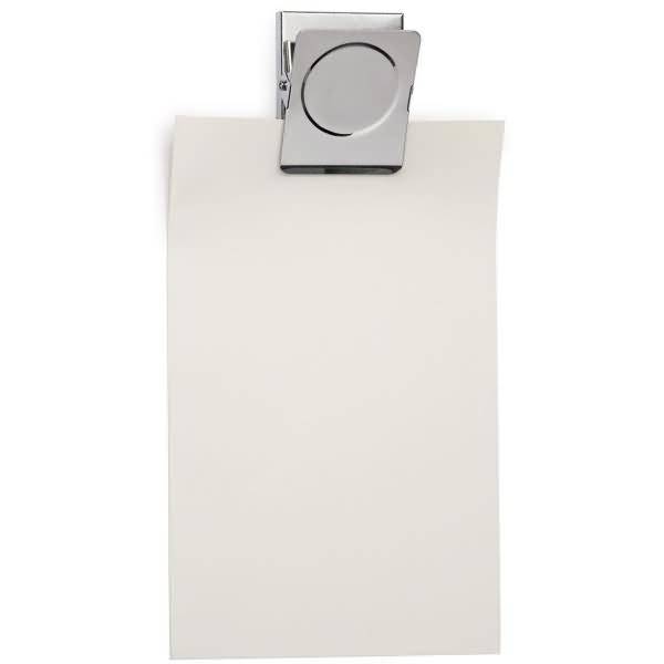 Papier-Klemmer mit Magnet 40mm hellsilber Beutel mit Kopfkarte VE=2 Stück