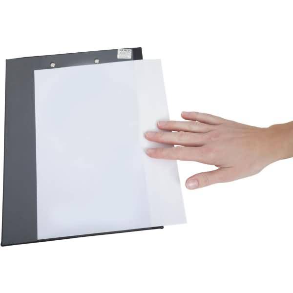 Schreibplatte m. Folienüberzug & Klarsichtfach A4 hoch schwarz