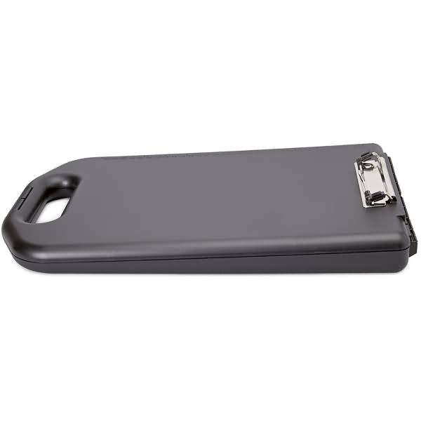 Schreibplatte mit Aufbewahrungsfach breit Kunststoff A4 hoch schwarz