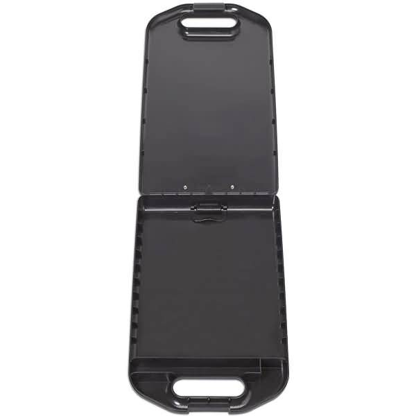 Schreibplatte mit Aufbewahrungsfach breit Kunststoff A4 hoch schwarz