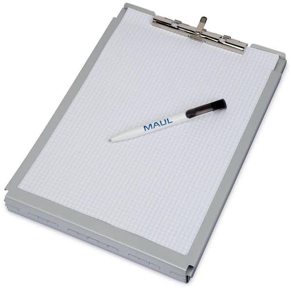 Schreibplatte Maulcase mit Aufbewahrungsfach Aluminium A4 hoch