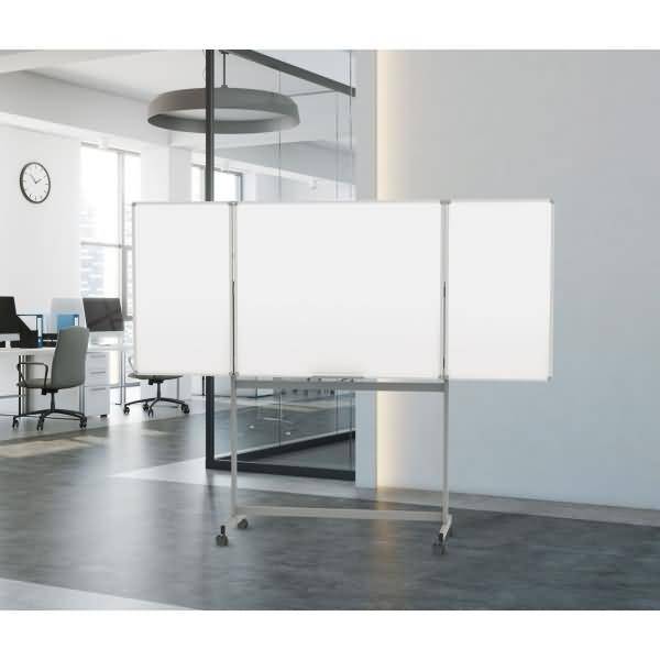 Mobiles Whiteboard Maulstandard drehbar Emaille 300x100cm