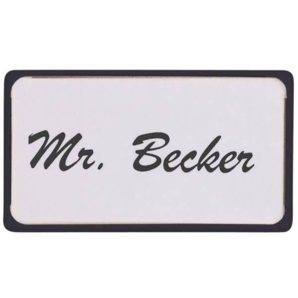Namens-Schild 80x45mm mit Magnet schwarz VE=10 Stück