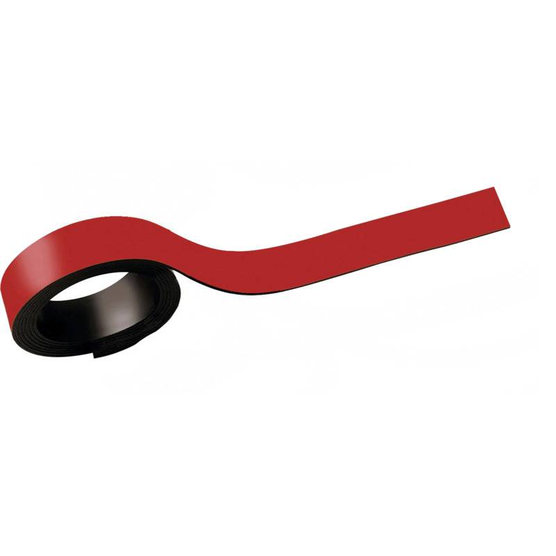 MAUL Magnetstreifen, (B)15 mm x (L)1.000 mm, rot