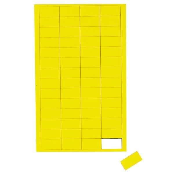 Magnetsymbole Rechteck 10x20mm gelb VE=56 Stück