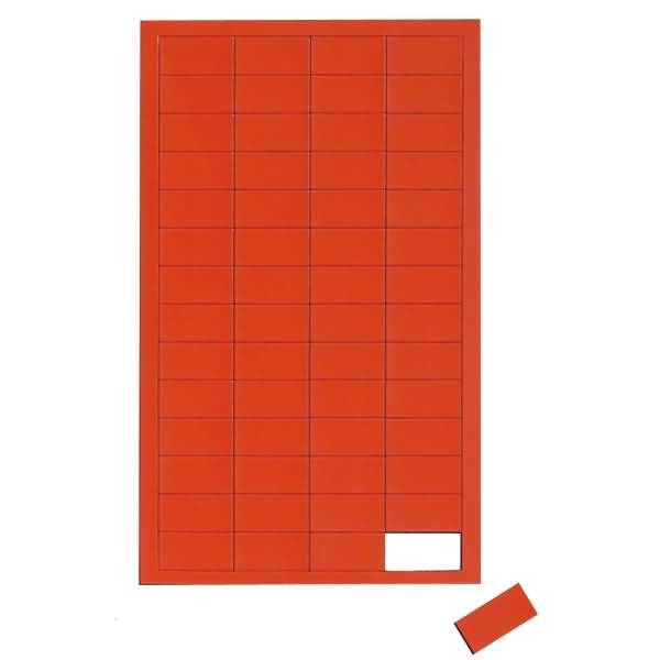Magnetsymbole Rechteck 10x20mm rot VE=56 Stück